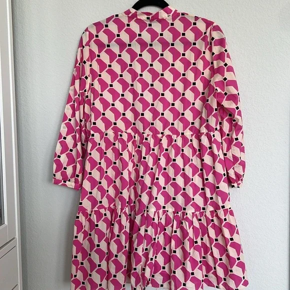 Zara Pink 3/4 Sleeve Shift Dress - Picture 5 of 5